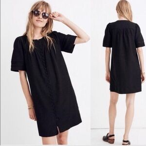 Madewell black, cotton, lined dress. Size Small.
